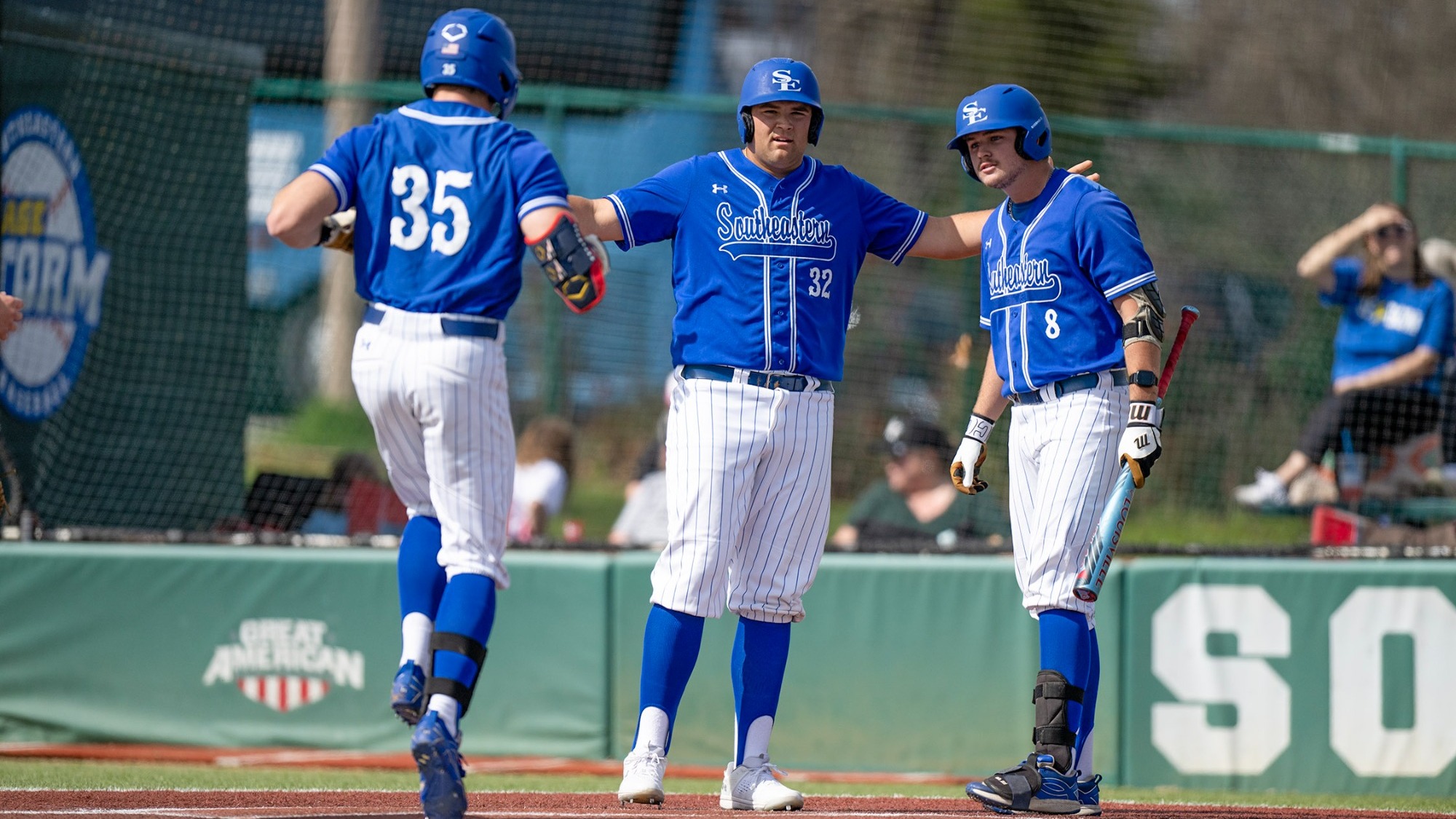 Austin Parker celebrates a home run