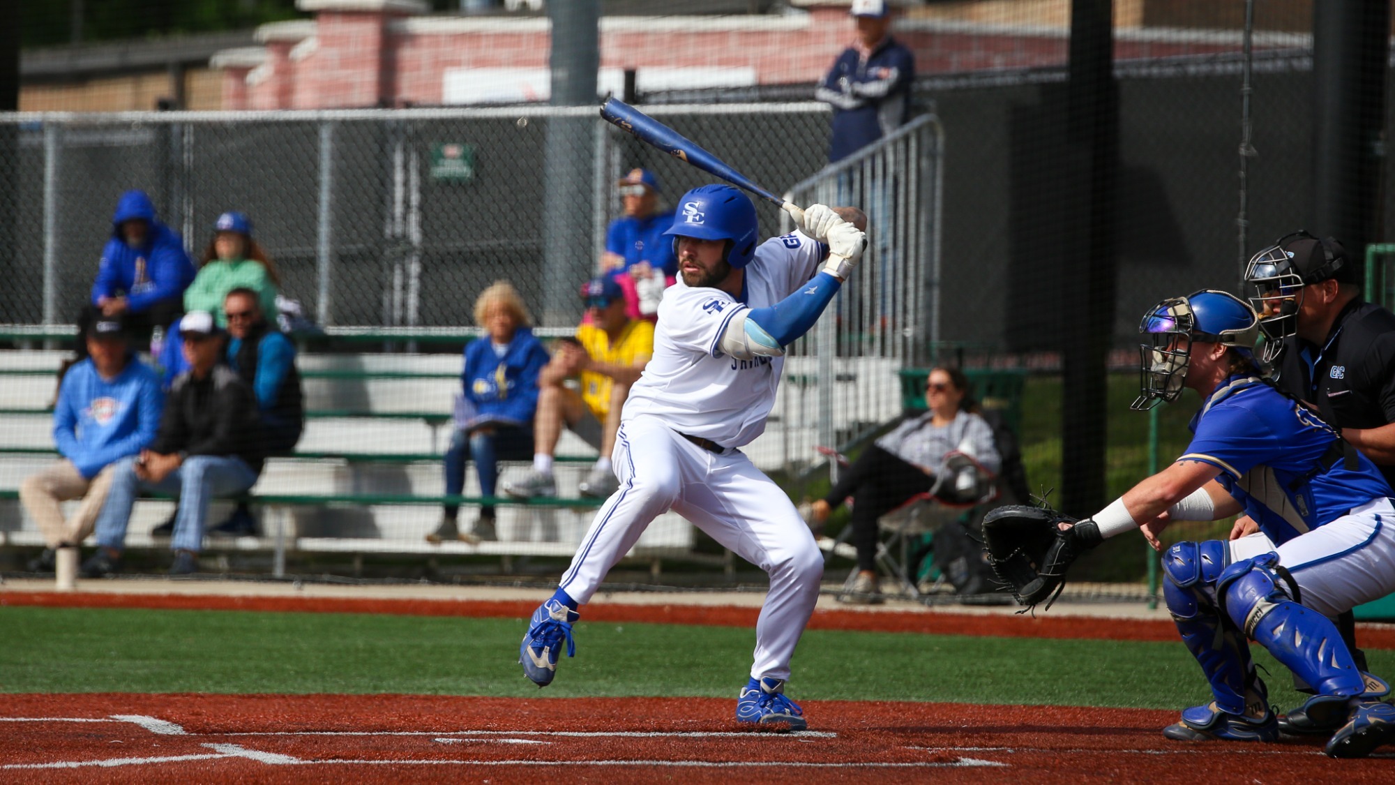 JJ Bush during an at bat versus Southern Arkansas at the GAC Tournament