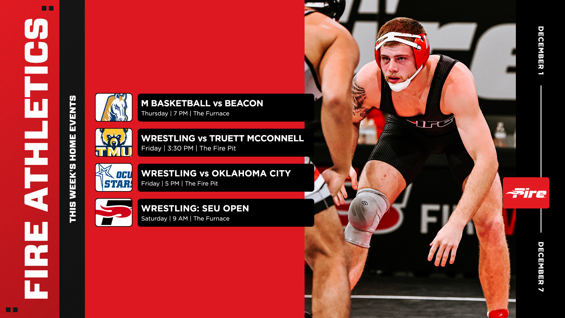 2025-26 Weekly Events -- December 1