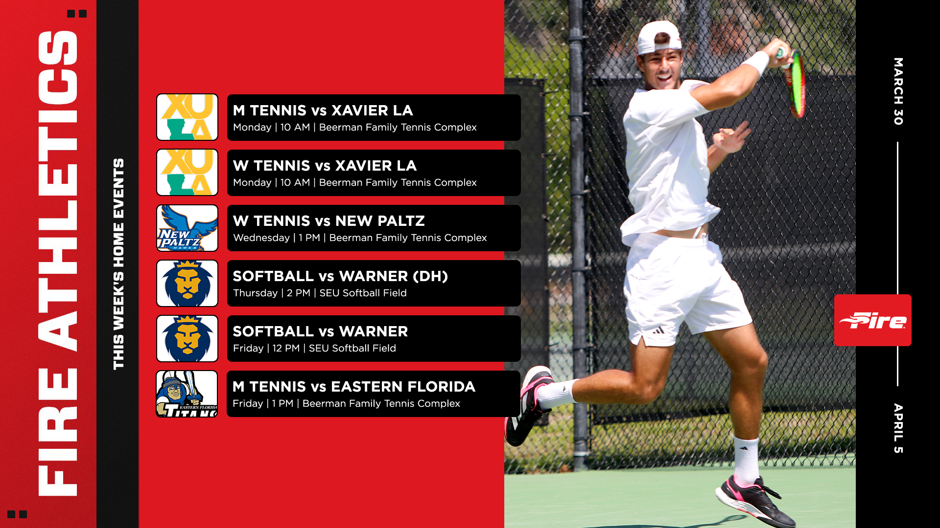 2025-26 Weekly Events -- March 30