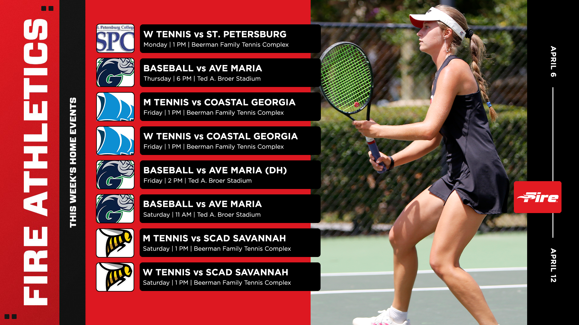 2025-26 Weekly Events -- April 6