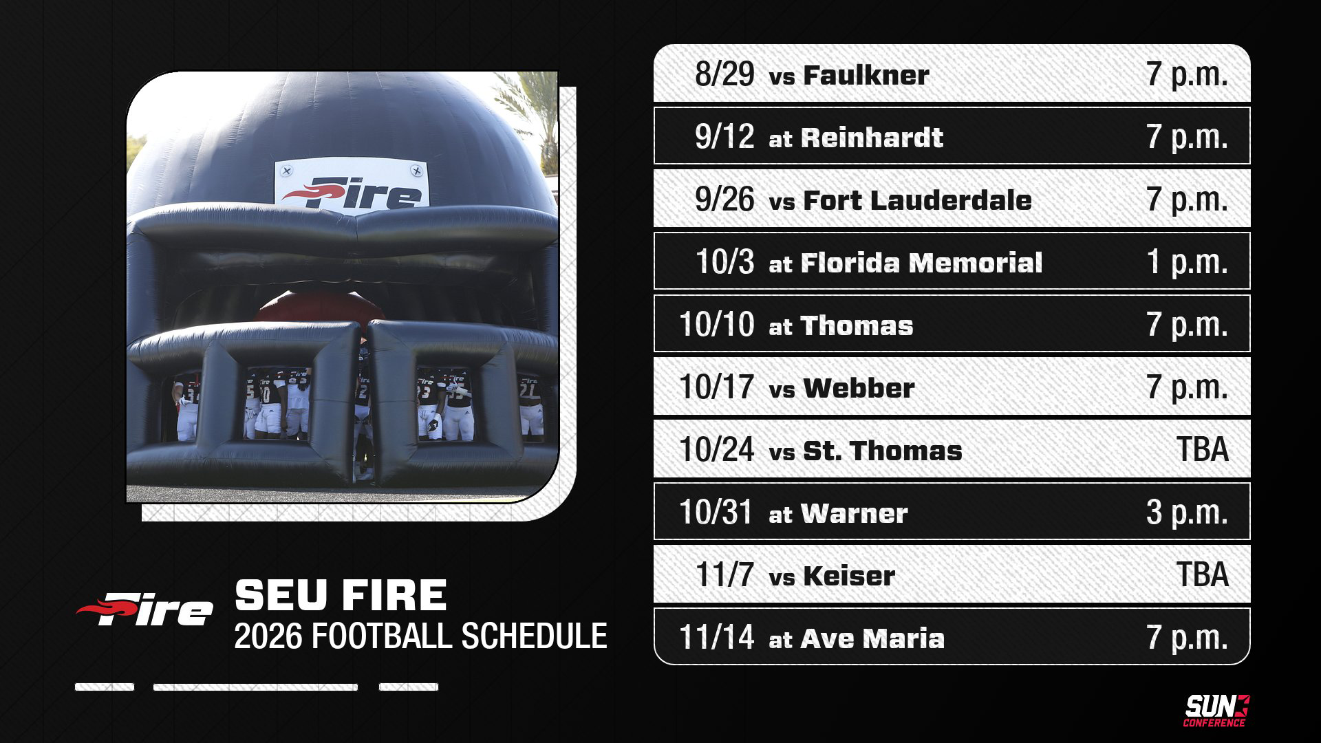 2026 Football Schedule