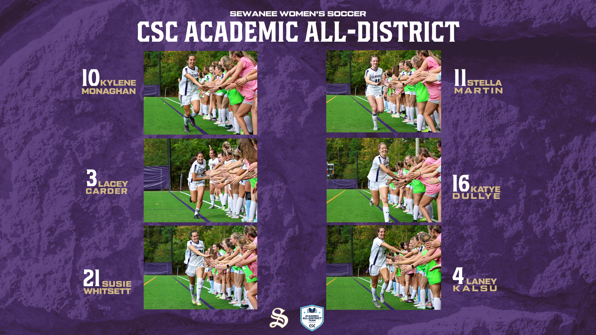 2025 wsoc CSC Academic All-District