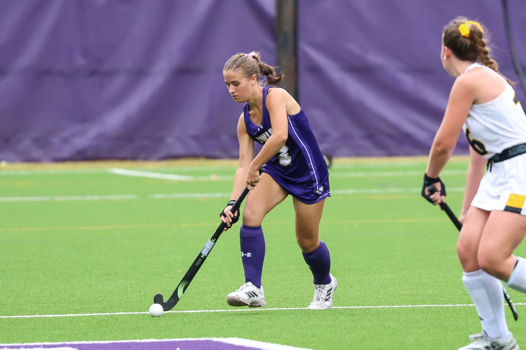 Maggie Hazelrigg possesses the ball against Centre
