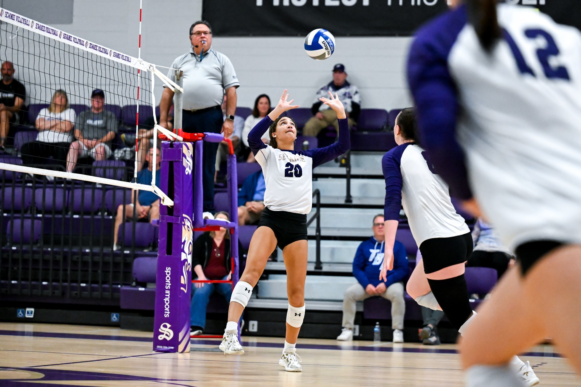 Jordan Krise prepares to serve the ball