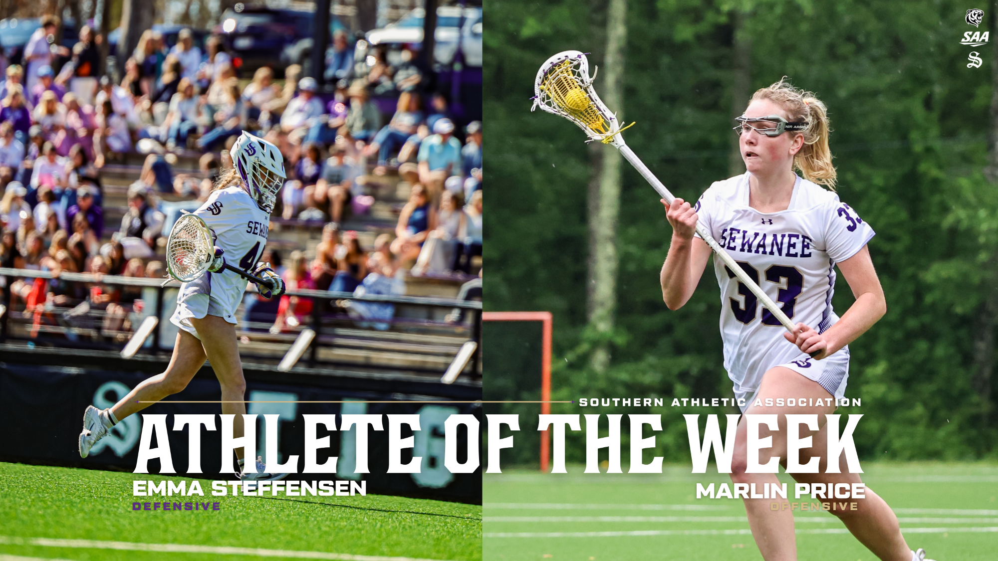 wlax athlete of the week, emma steffensen, marlin price