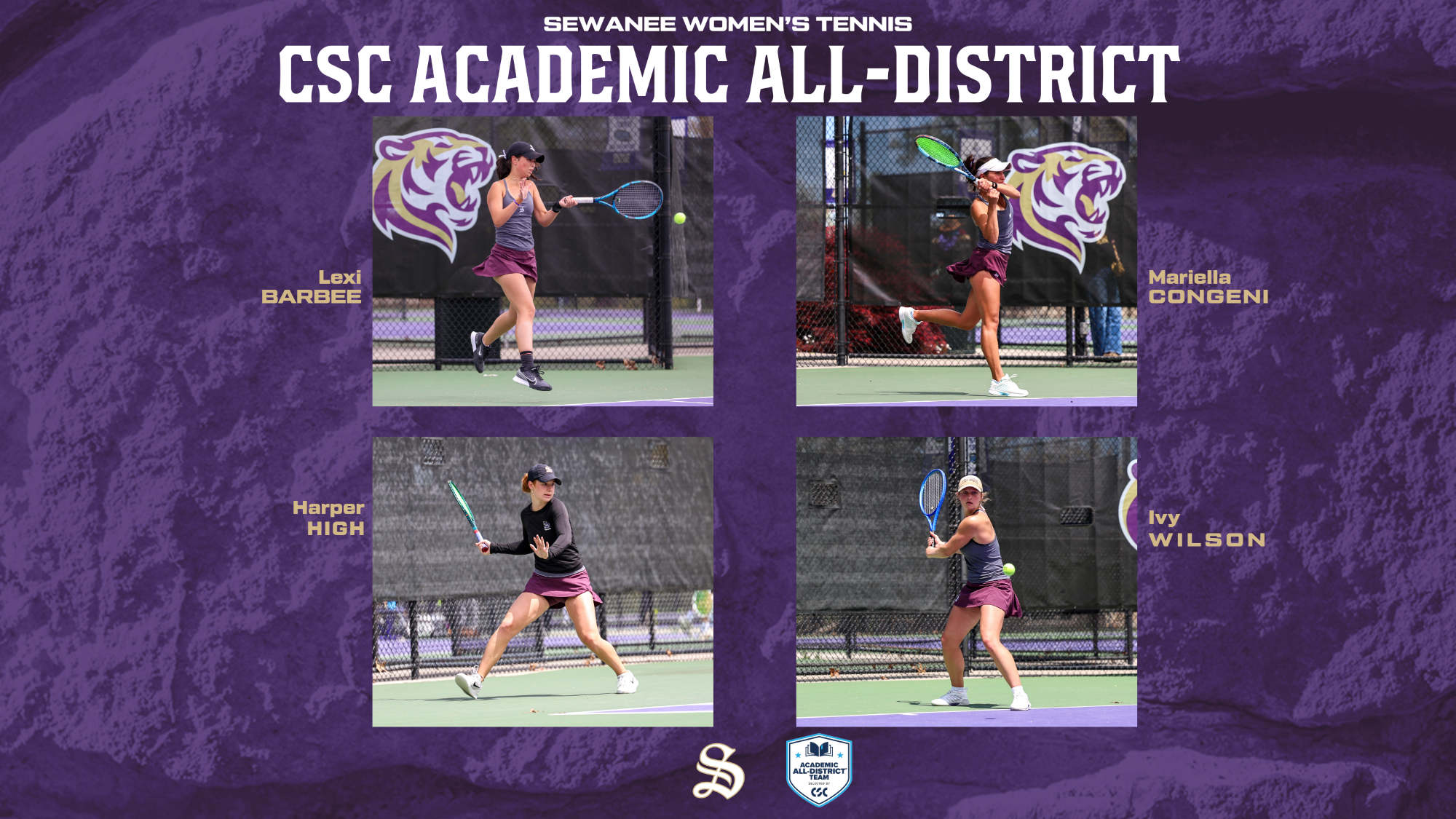 women's tennis csc academic all district