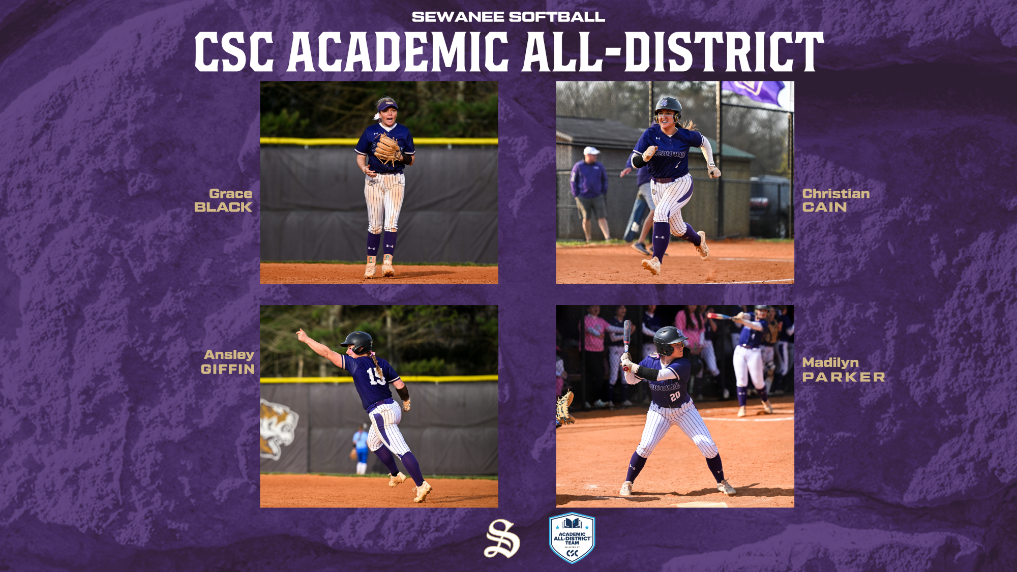 softball csc academic all district