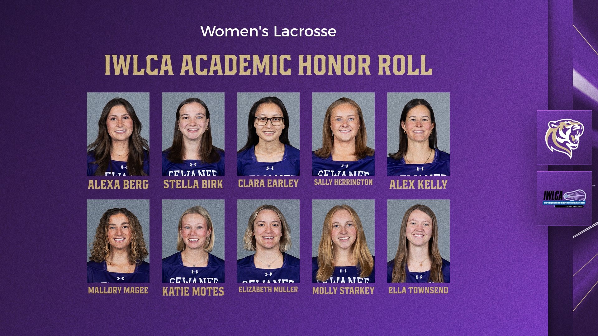 IWLCA academic honor roll squad