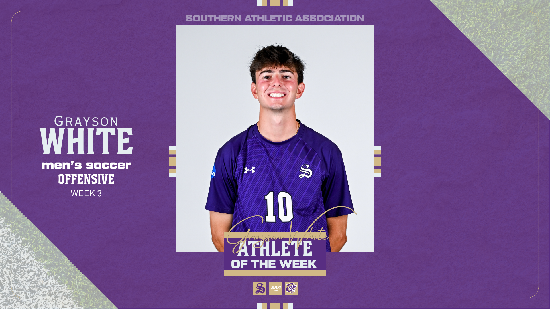grayson white athlete of the week, week 3