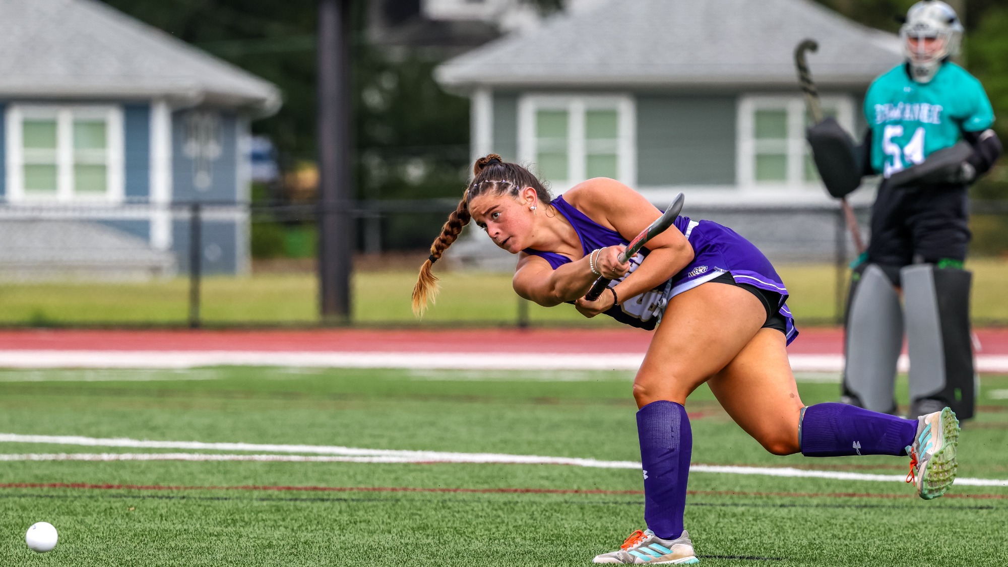 Natalie Bevier takes a swing
