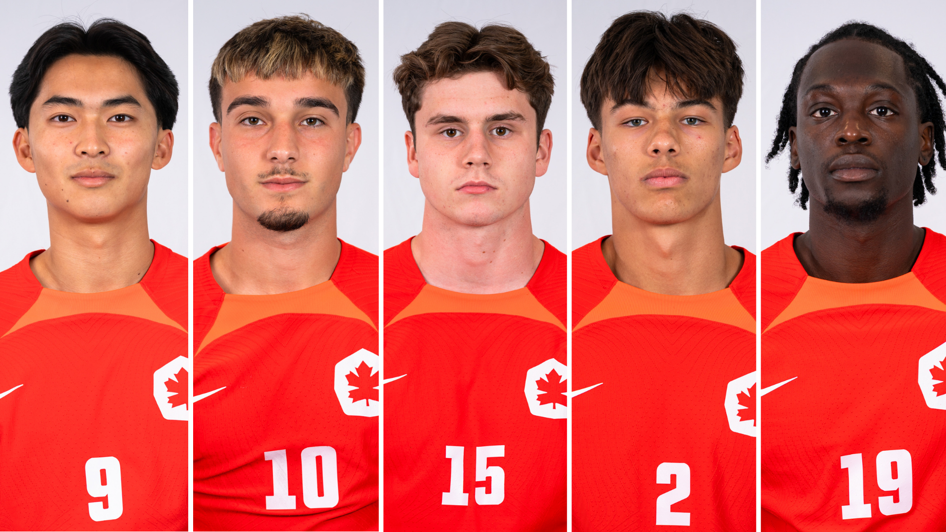 Side-by-side of Koji Poon, Michael Hennessey, Kian Proctor, Derek Ebel, Kundalini Dominique