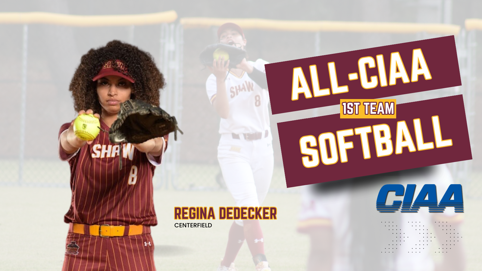 DeDecker Earns AllCIAA Softball Honor Shaw University