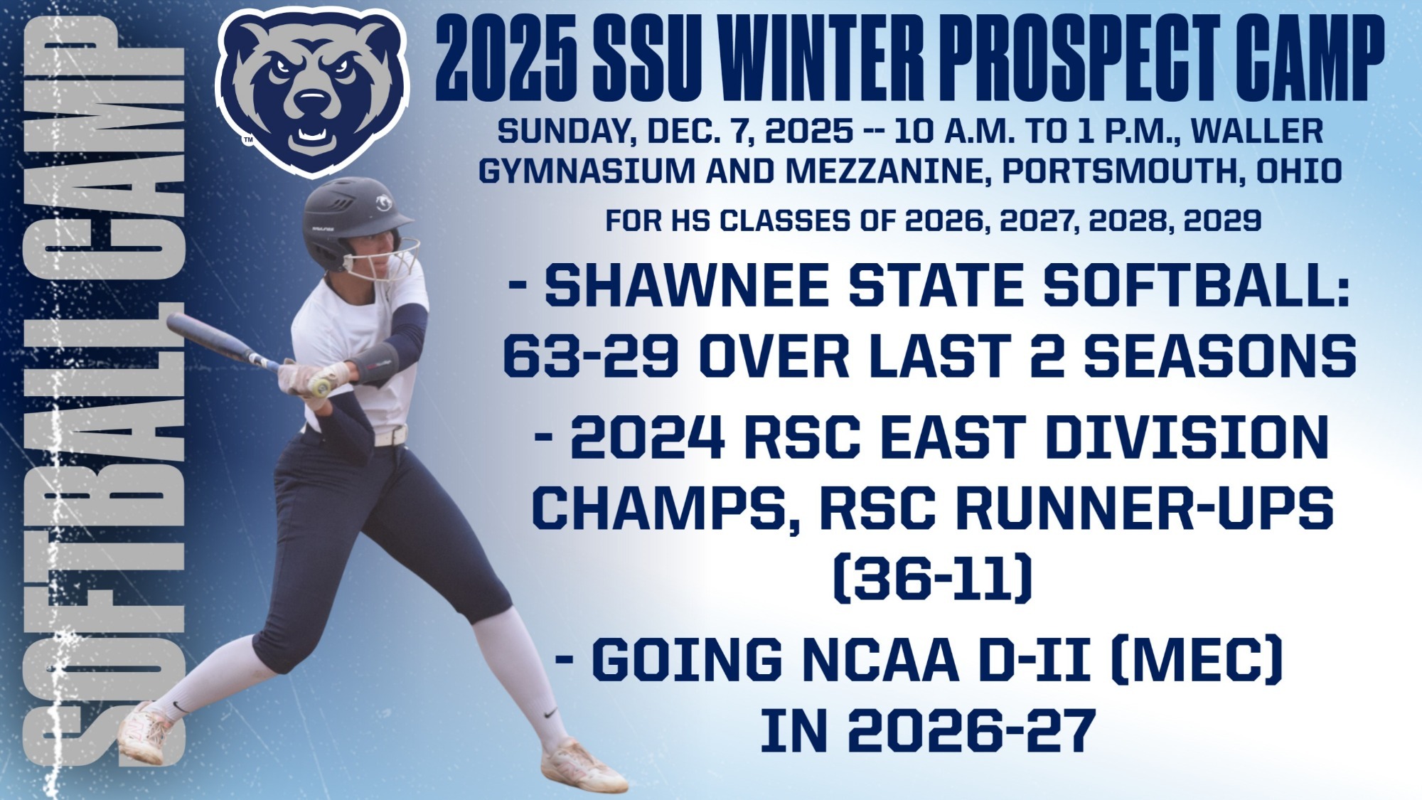 2025 SSU Winter Prospect Camp SSU Softball