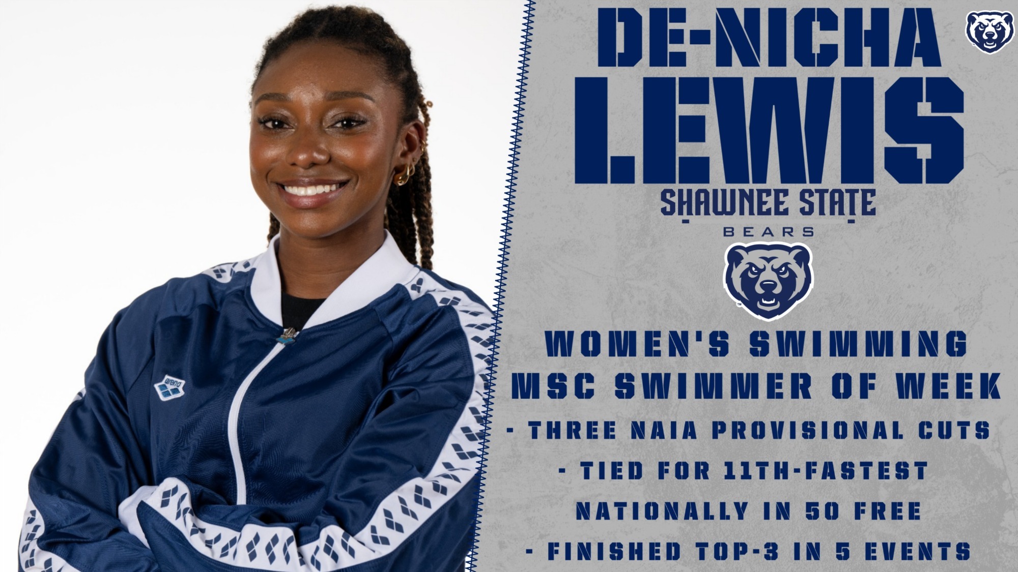 De-Nicha Lewis MSC Swimmer of the Week!