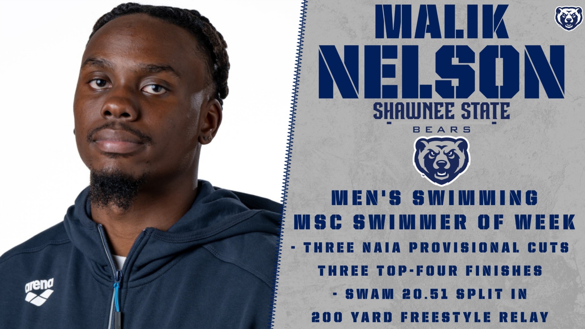 Malik Nelson MSC Swimmer of Week