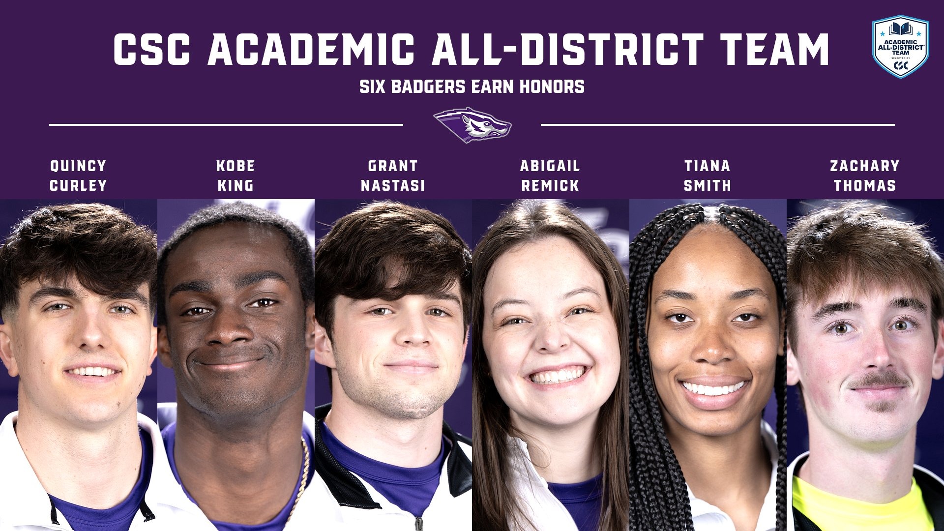 2025 Track CSC Academic All-District