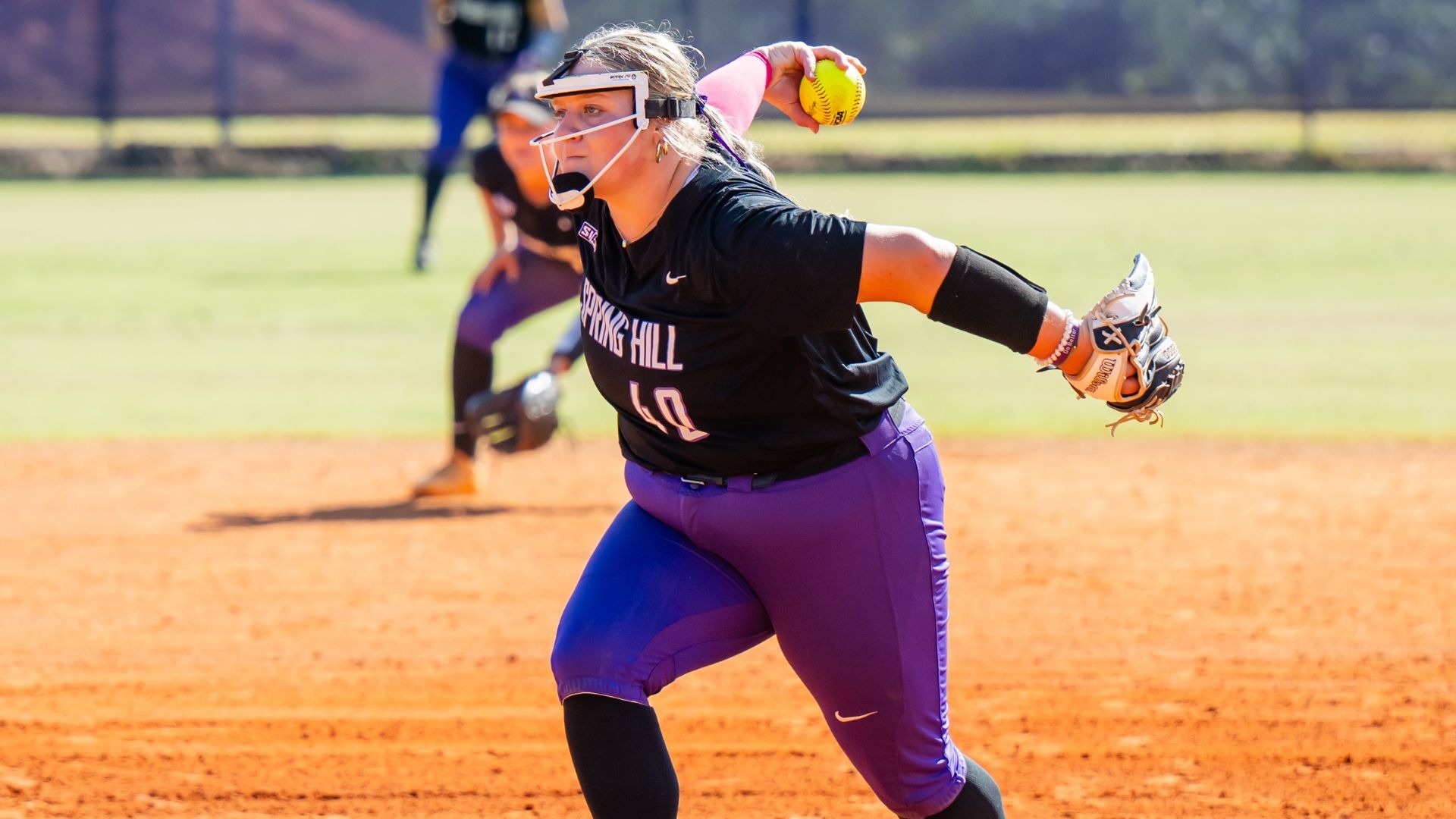Bethany Ahrens pitches in fall ball