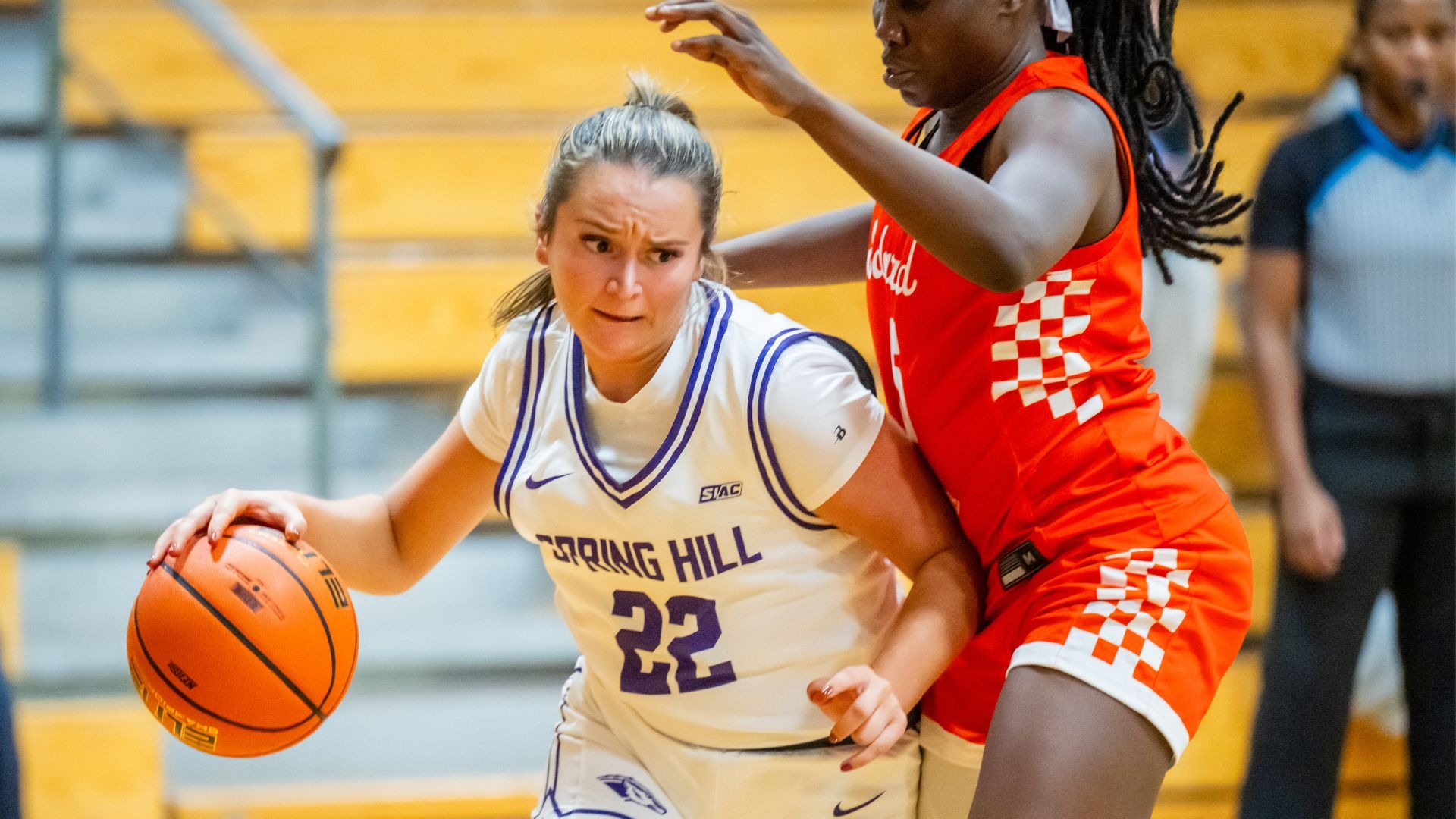 Madison Dowling getting around some tough defense