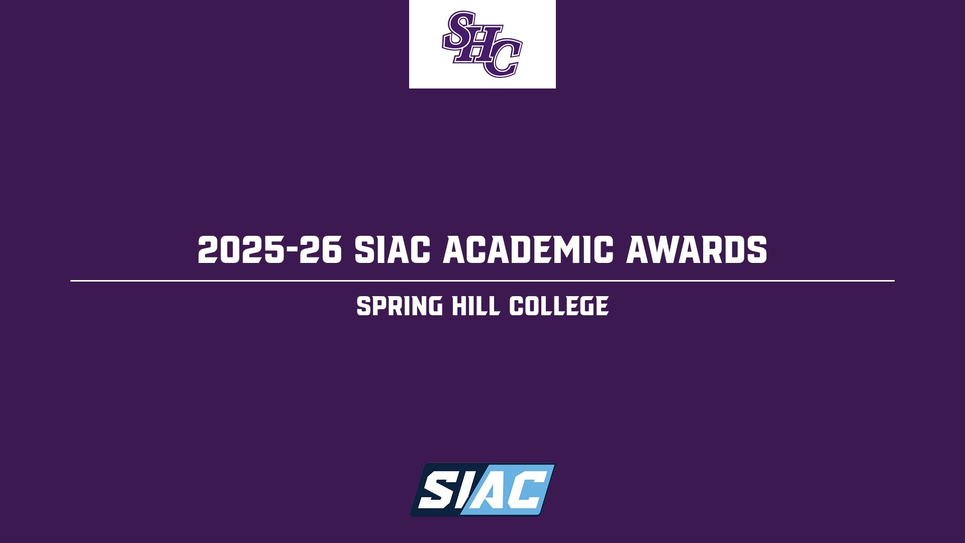 2025-2026 SIAC Academic Awards