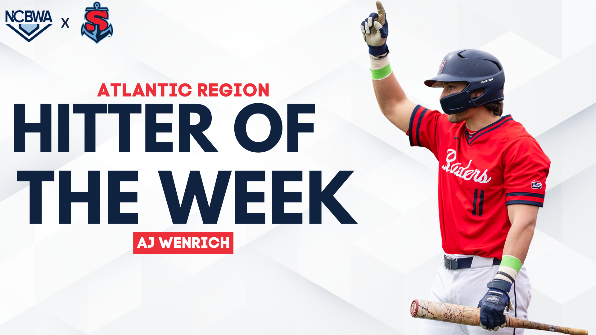 AJ Wenrich Mar. 11 NCBWA Atlantic Region Hitter of the Week