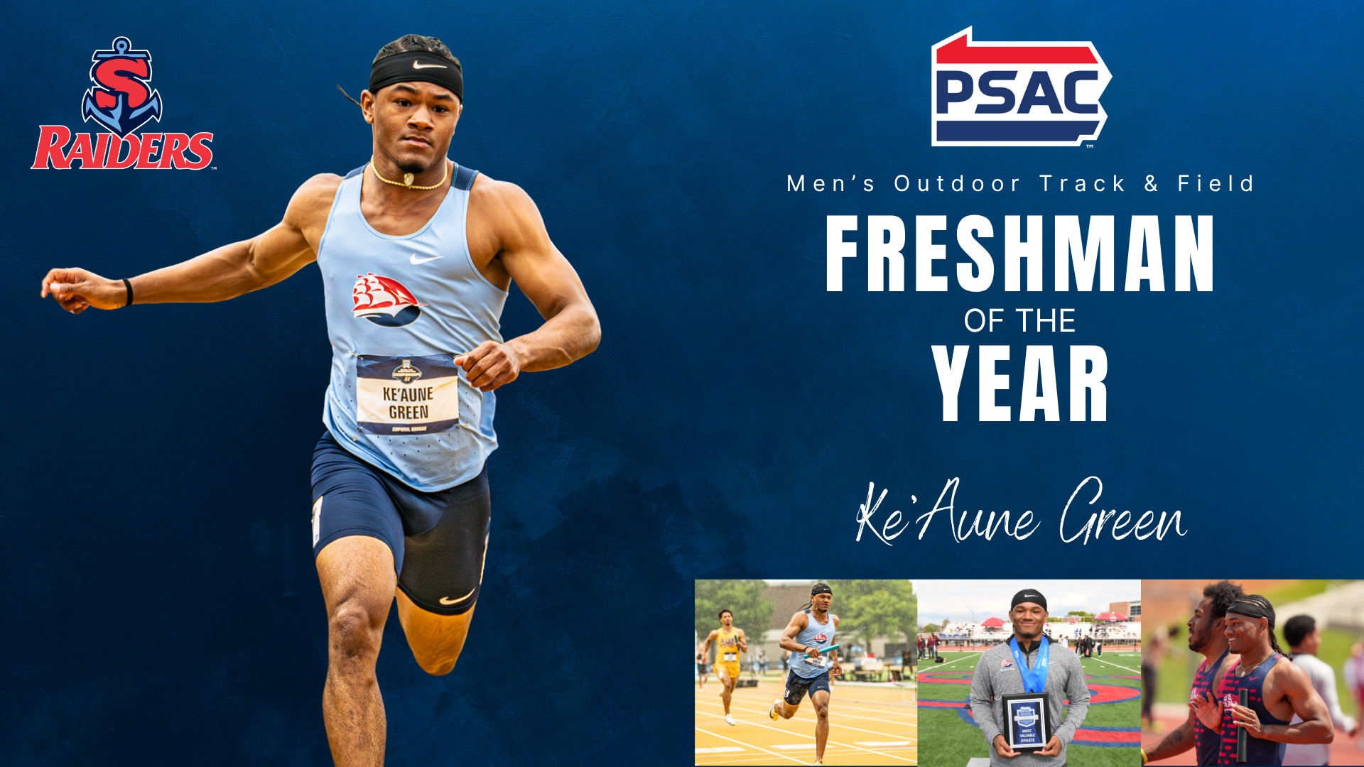 2026 Men's Outdoor Freshman of the Year Ke'Aune Green