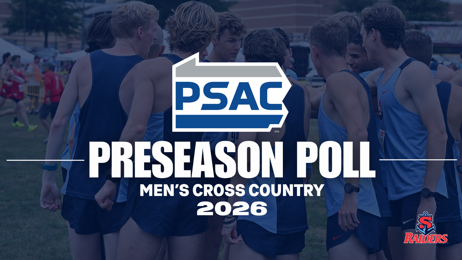 A story graphic for the 2026 PSAC Men's Cross Country Poll