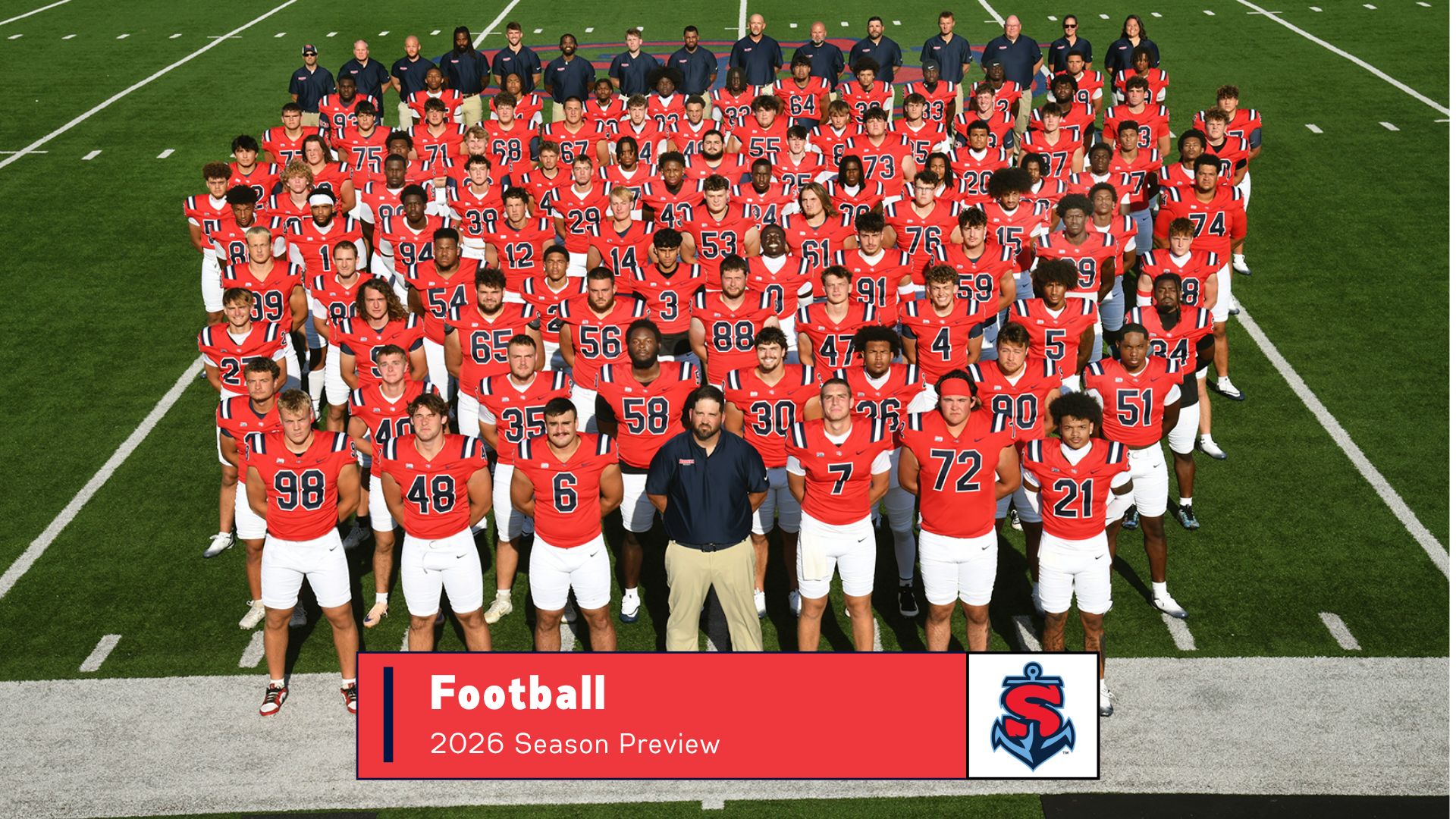 A graphic previewing the 2026 Football Team