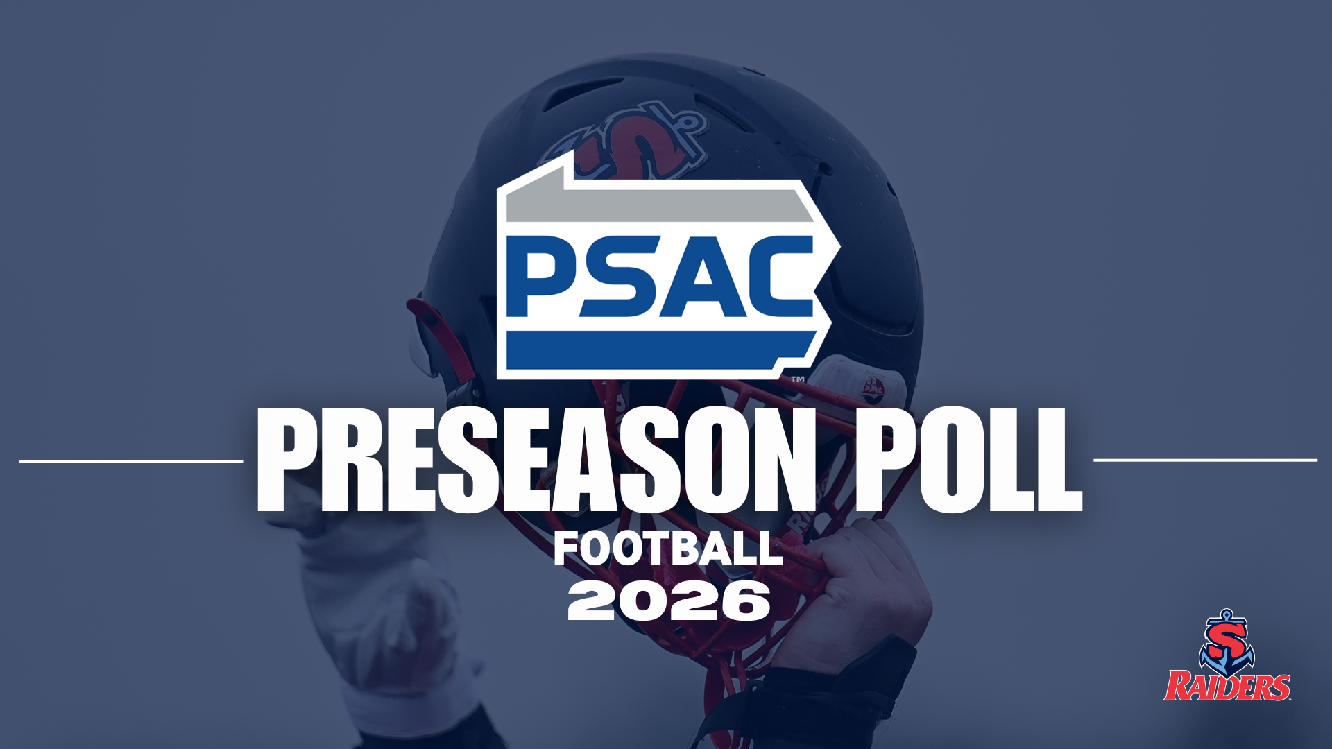 A graphic that reads PSAC Preseason Coaches Poll Football 2026