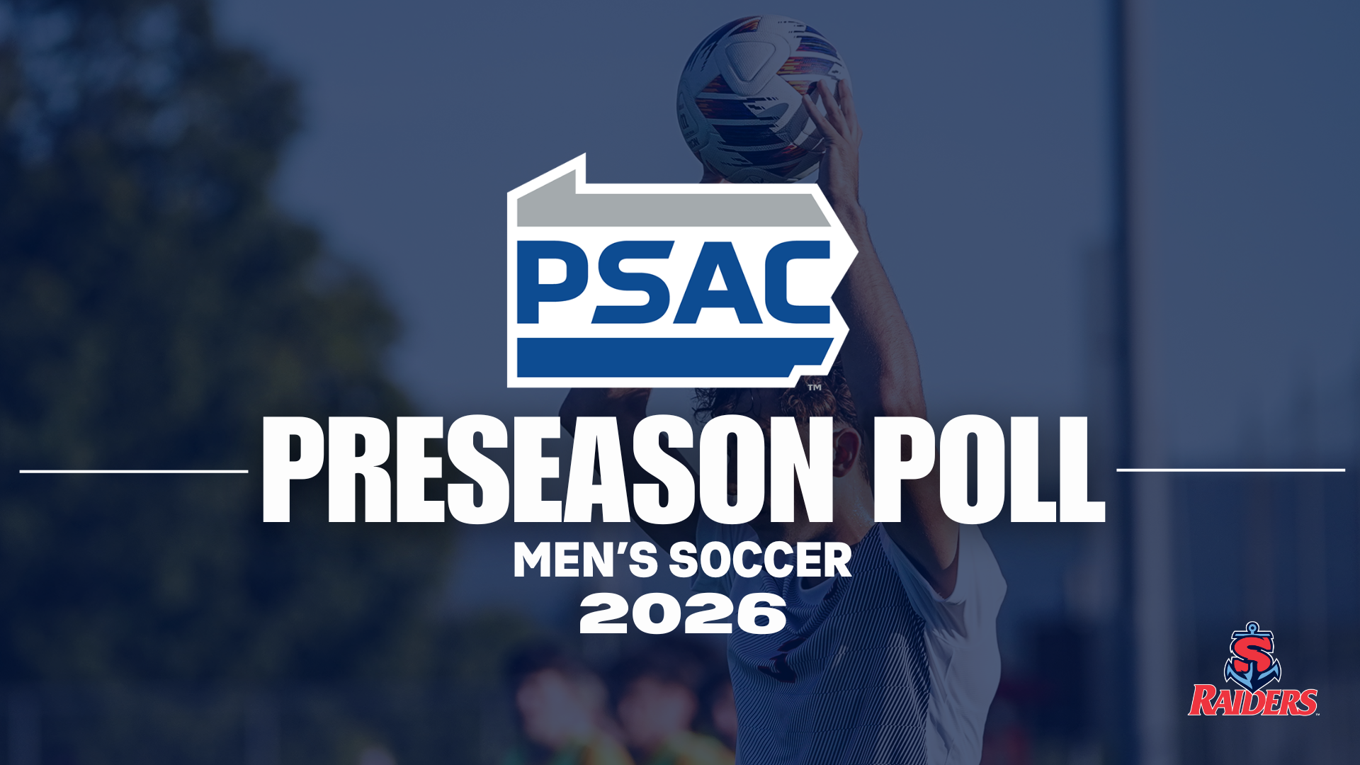 A graphic that reads 2026 PSAC Men's Soccer Preseason Poll