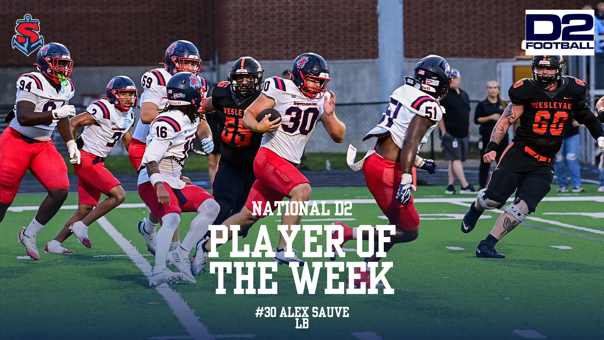 Alex Sauve D2Football.com Player of the Week