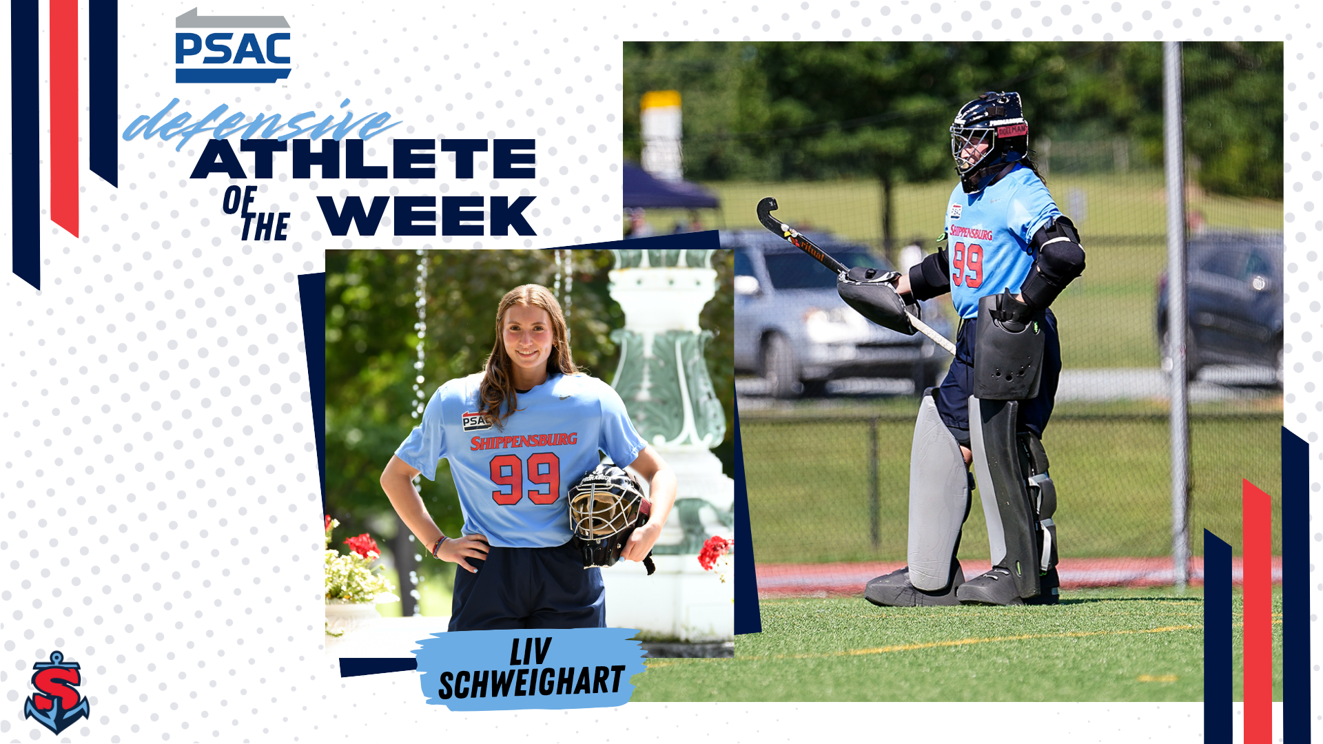 Liv Schweighart PSAC Defensive Athlete of the Week 9.15