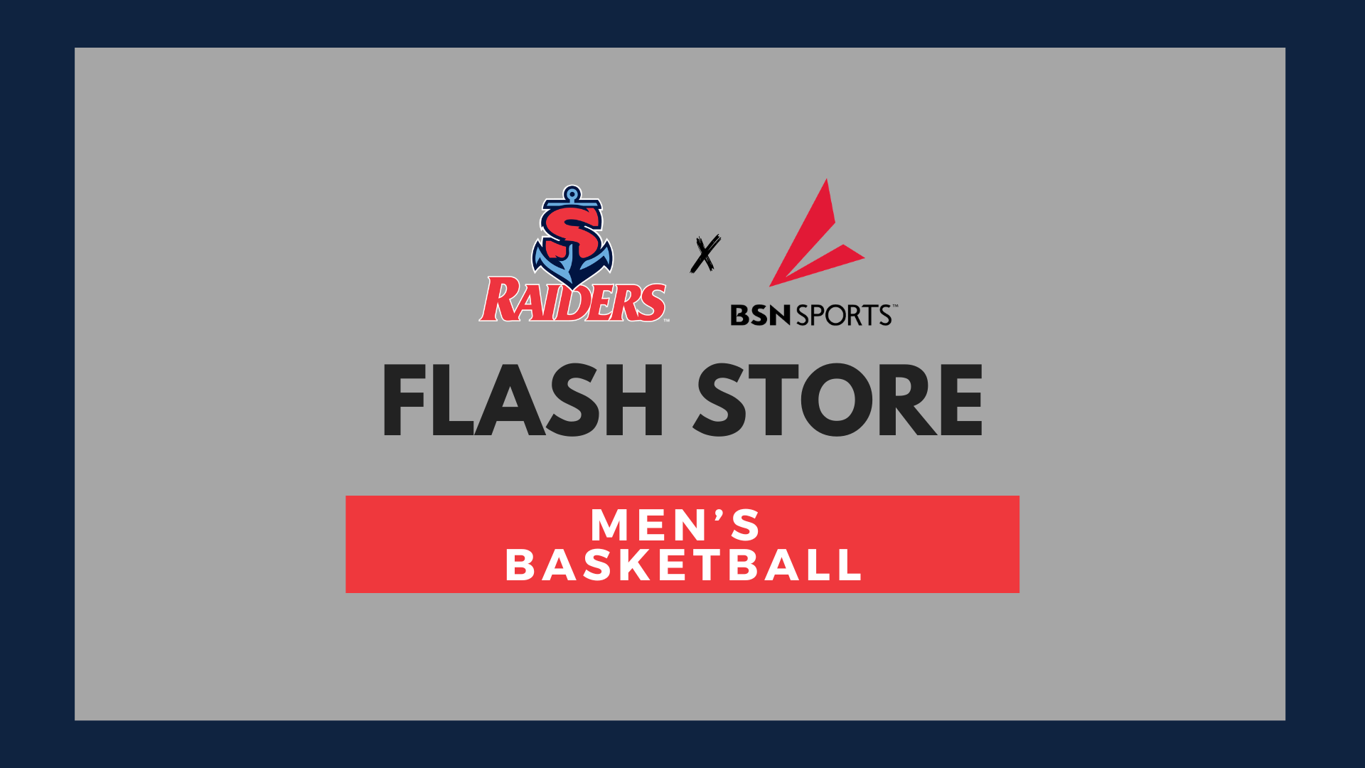 A graphic advertising a BSN apparel flash store for SHIP men's Basketball