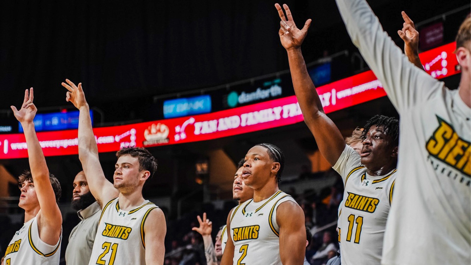 team bench celebration