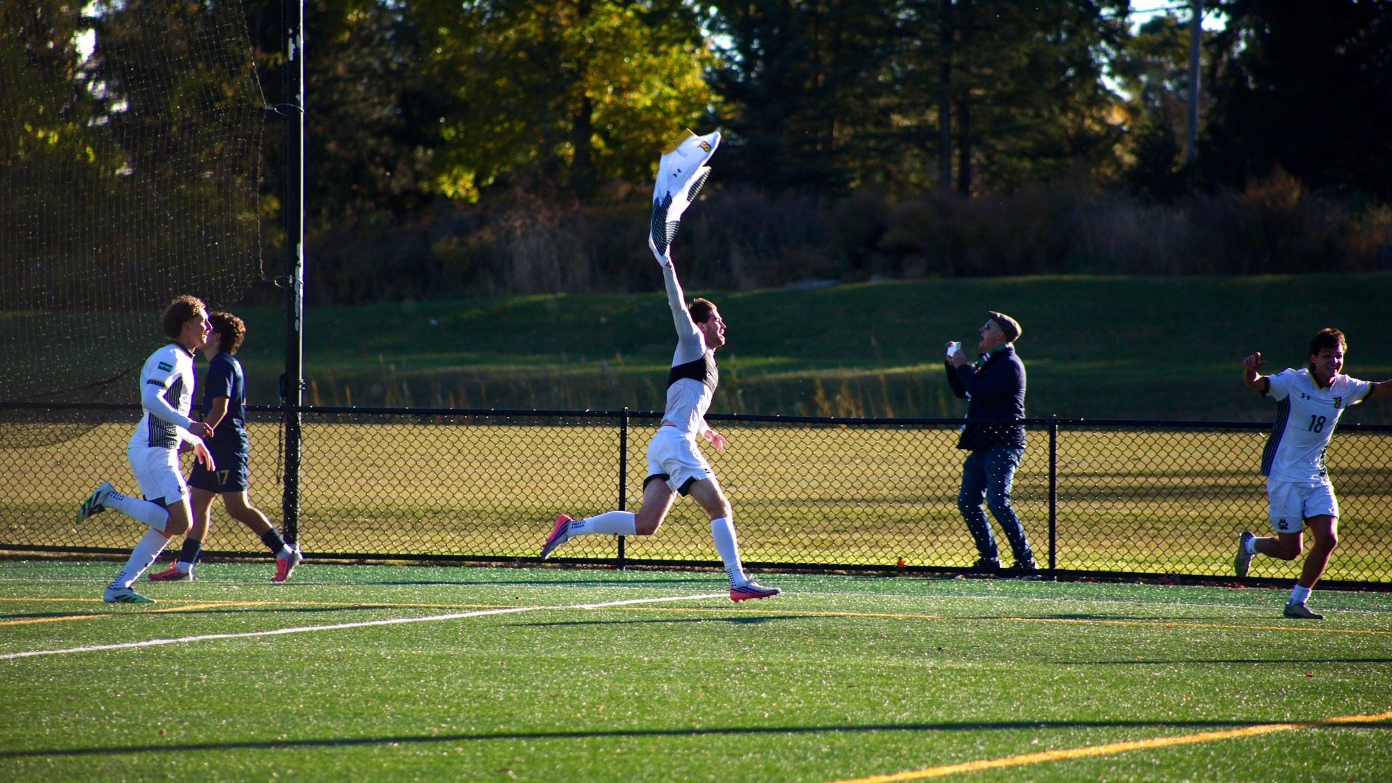 Humienny goal celebration