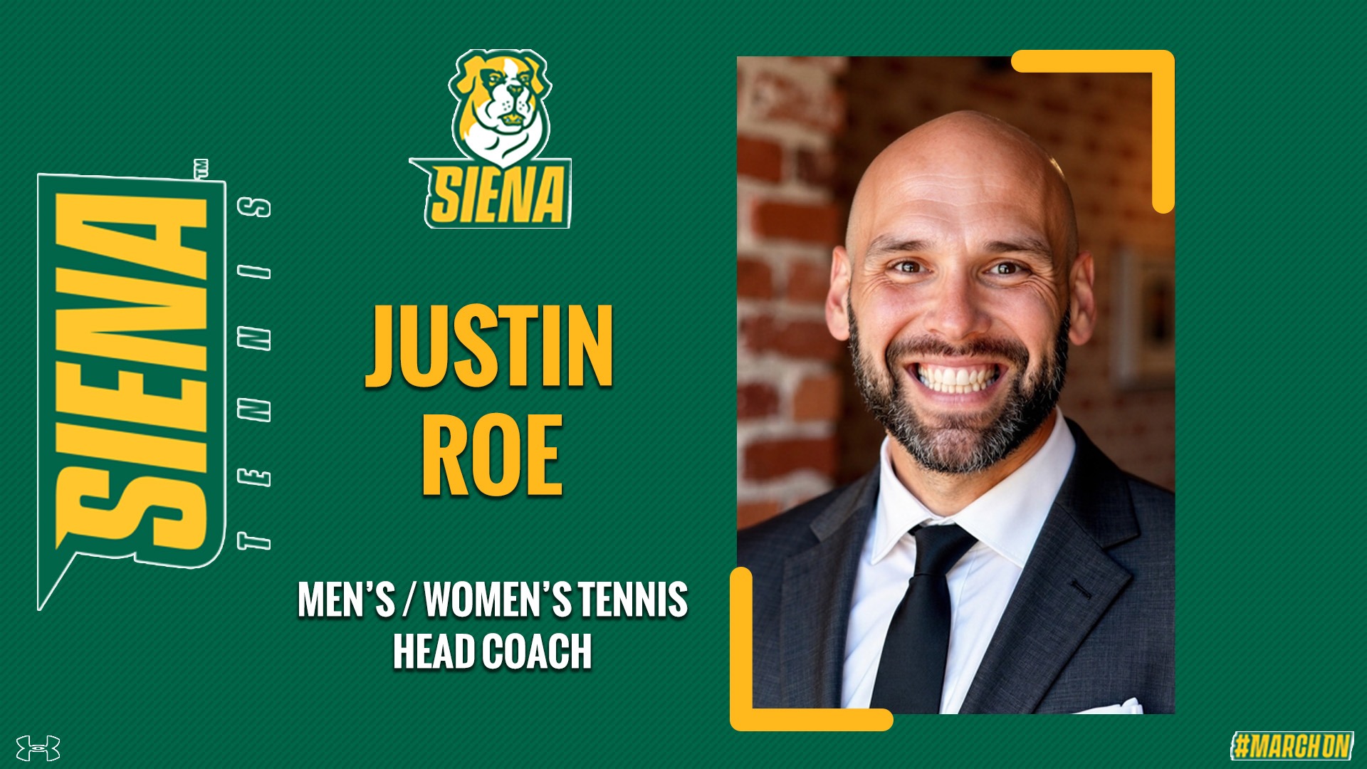 Tennis HC Justin Roe new hire graphic