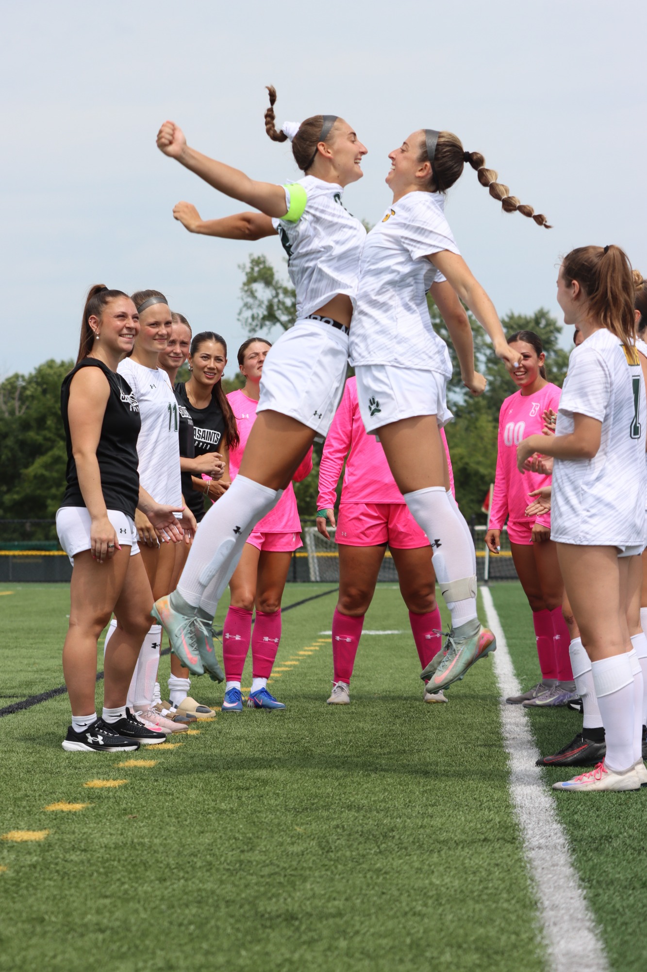 Daly Costa pregame lineup celebration