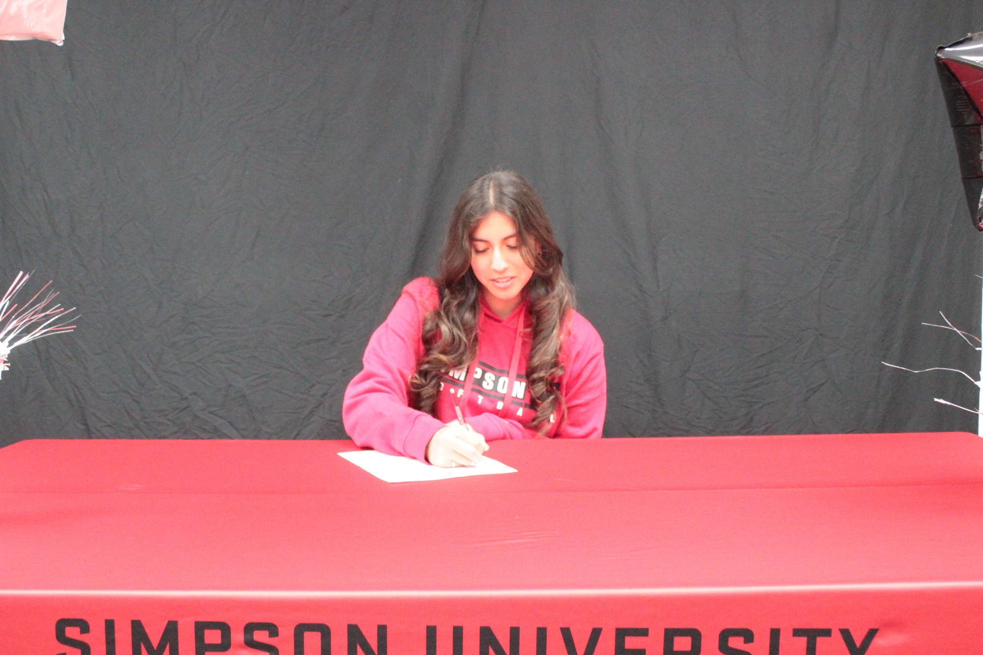Softball Ink's Valdez for 2024 Simpson University Athletics