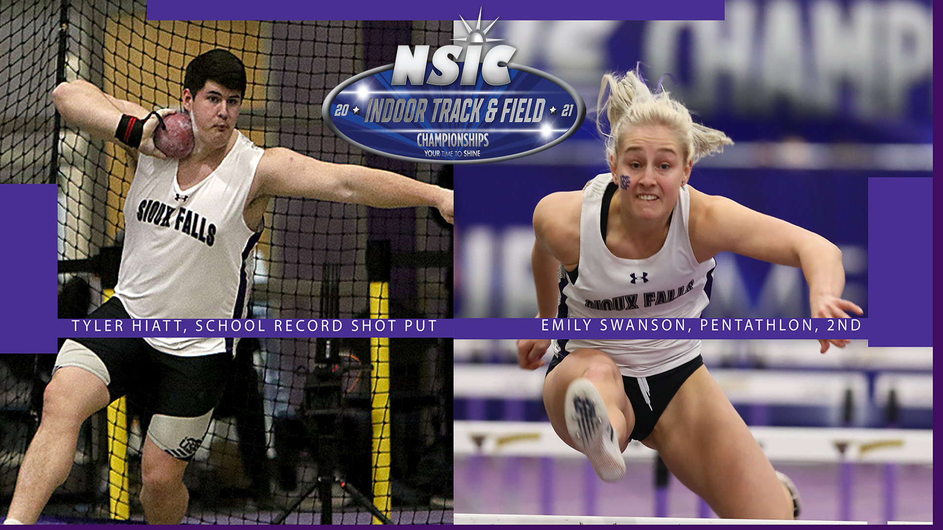 Hiatt, Swanson lead USF Track and Field to a solid finish at the NSIC