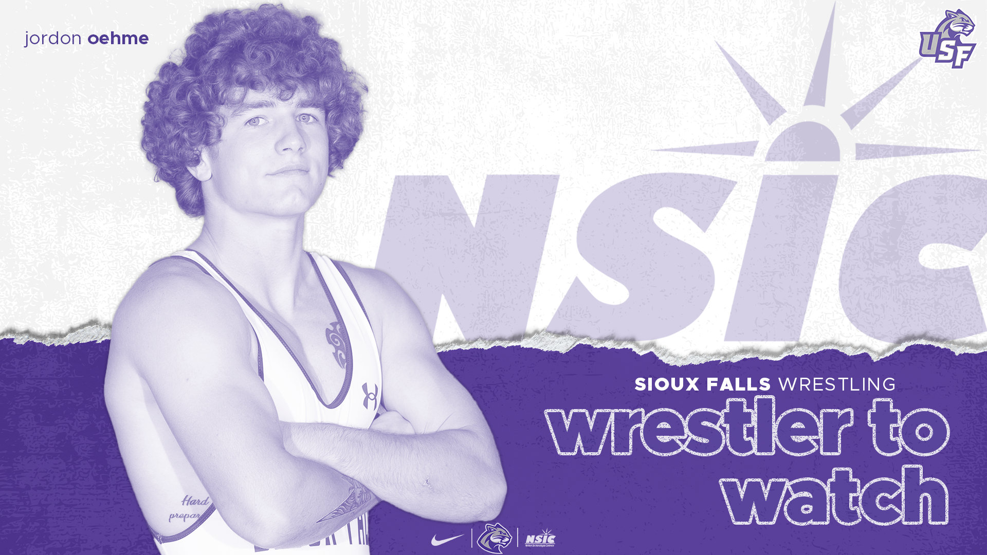 Jordon Oehme named USFs Wrestler to Watch in NSIC Preseason Coaches' Rankings