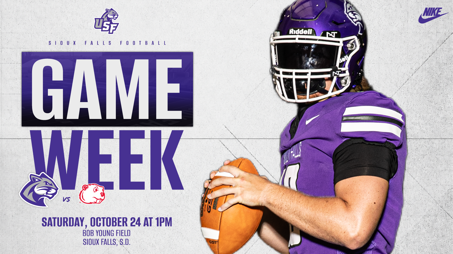 USF Football Game Week Graphic Against Minot State