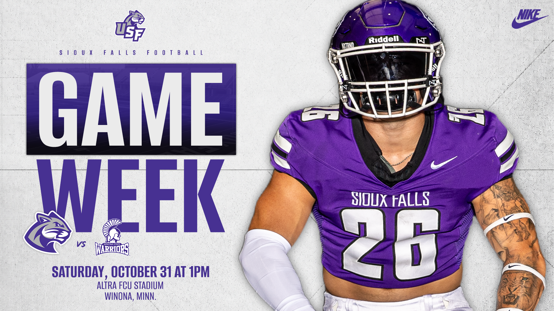 USF Football Game Week against Winona State graphic