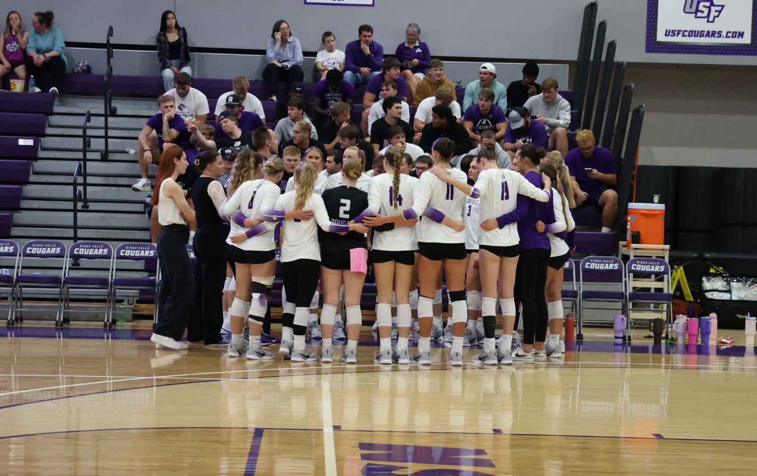 Women's Volleyball Team Huddle