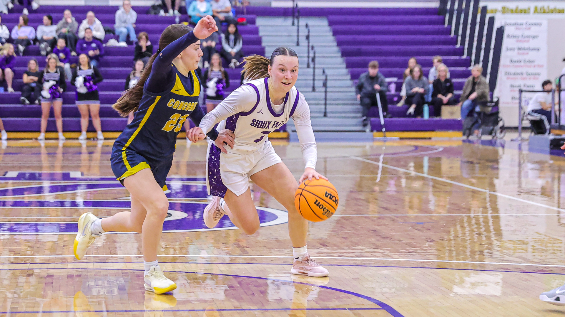 Ayla Brown attacks the paint