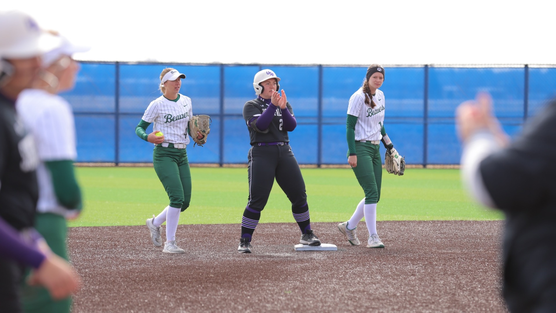 Kyra Knudtson doubles against bemidji State