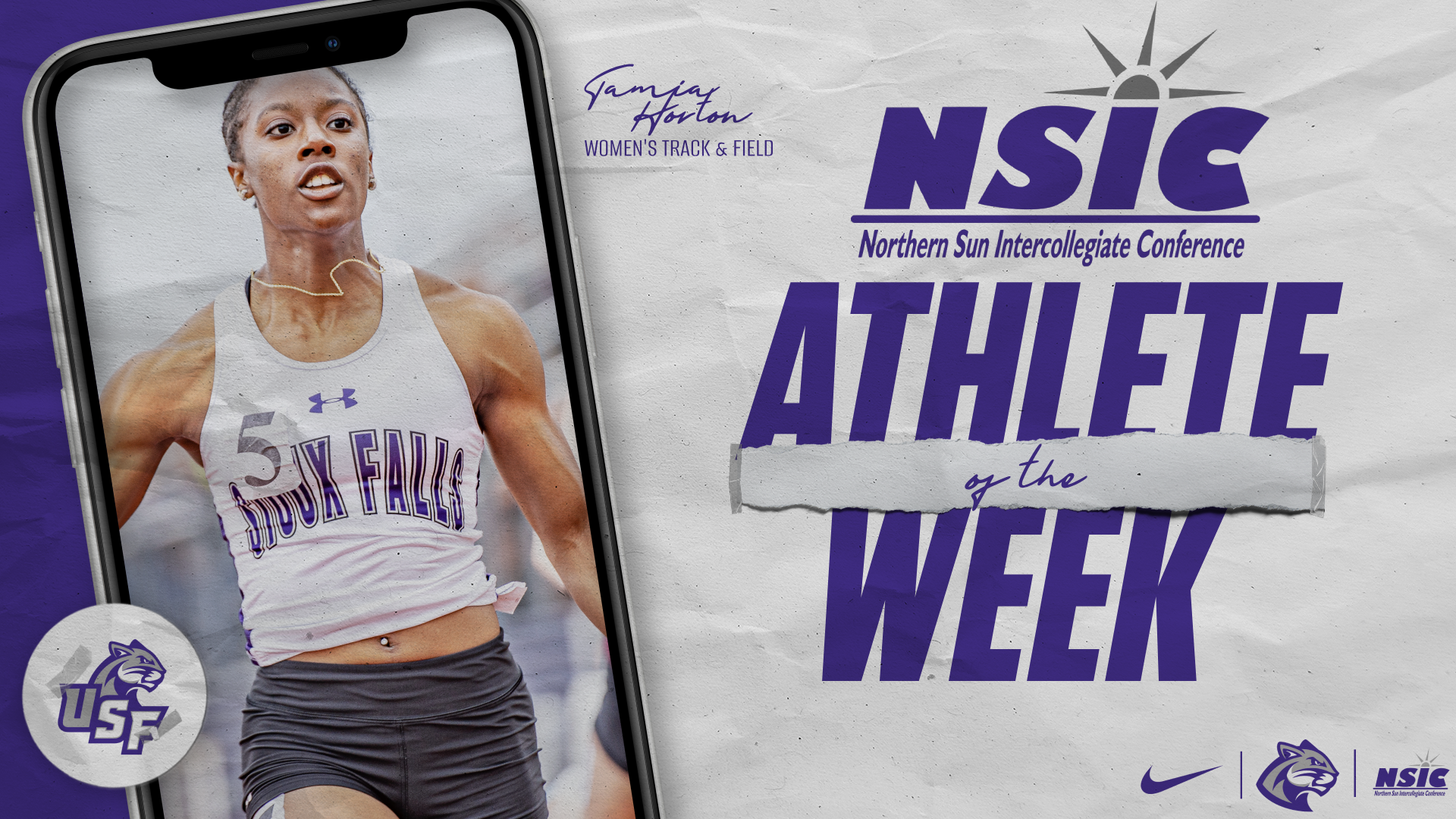 Tamia Horton earns NSIC Track Athlete of the Week Honors
