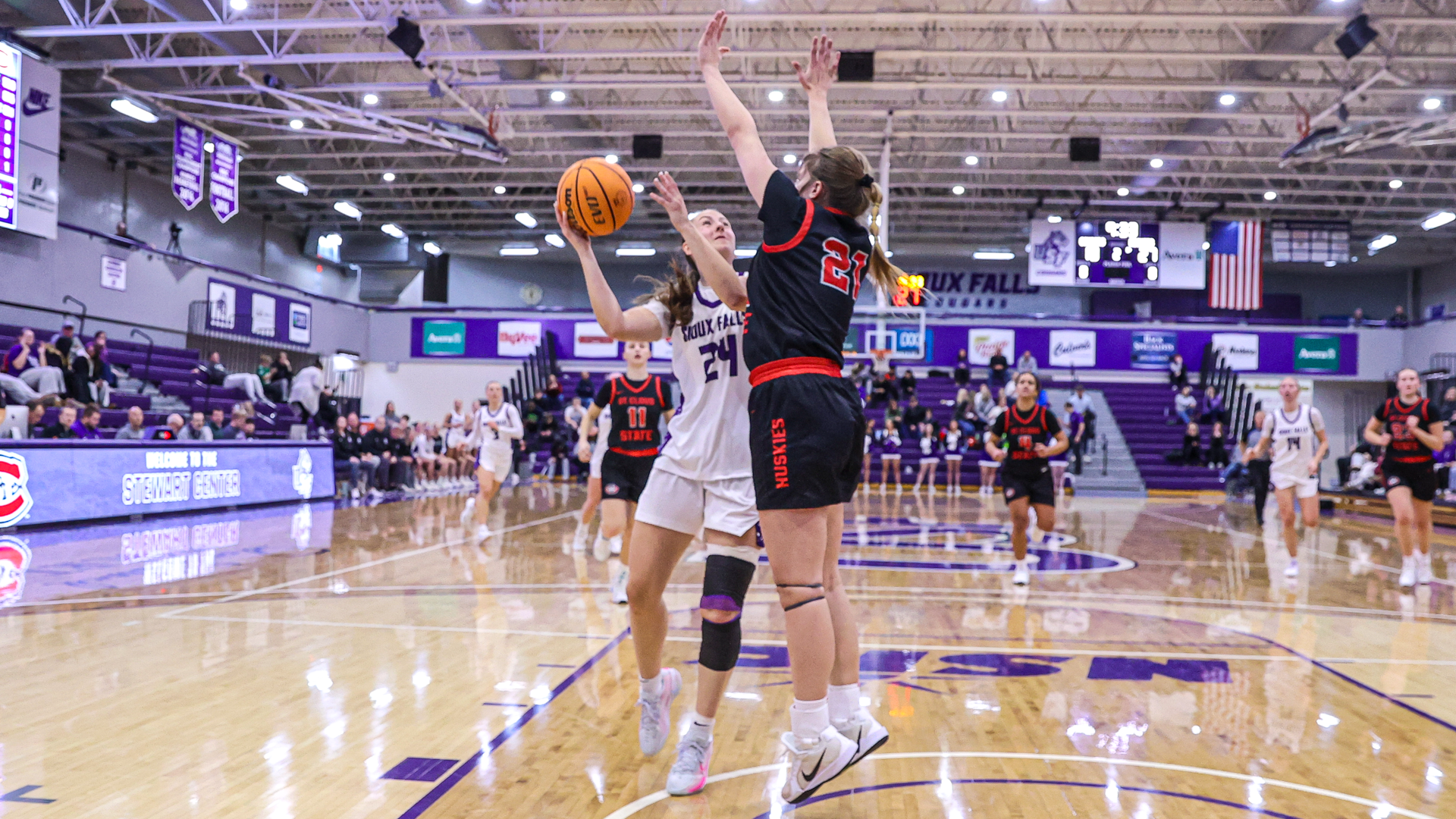 Anna Vaaler takes a contested layup
