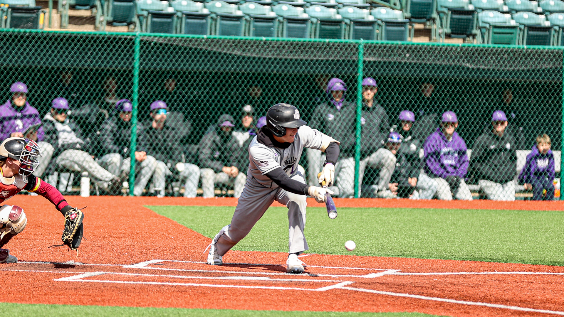 Cullen Verville lays down a bunt