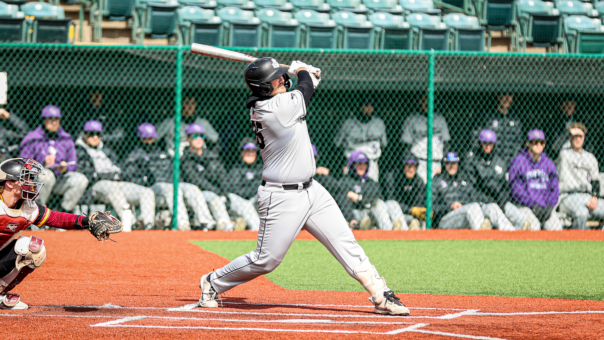Brady Schafer hits the ball
