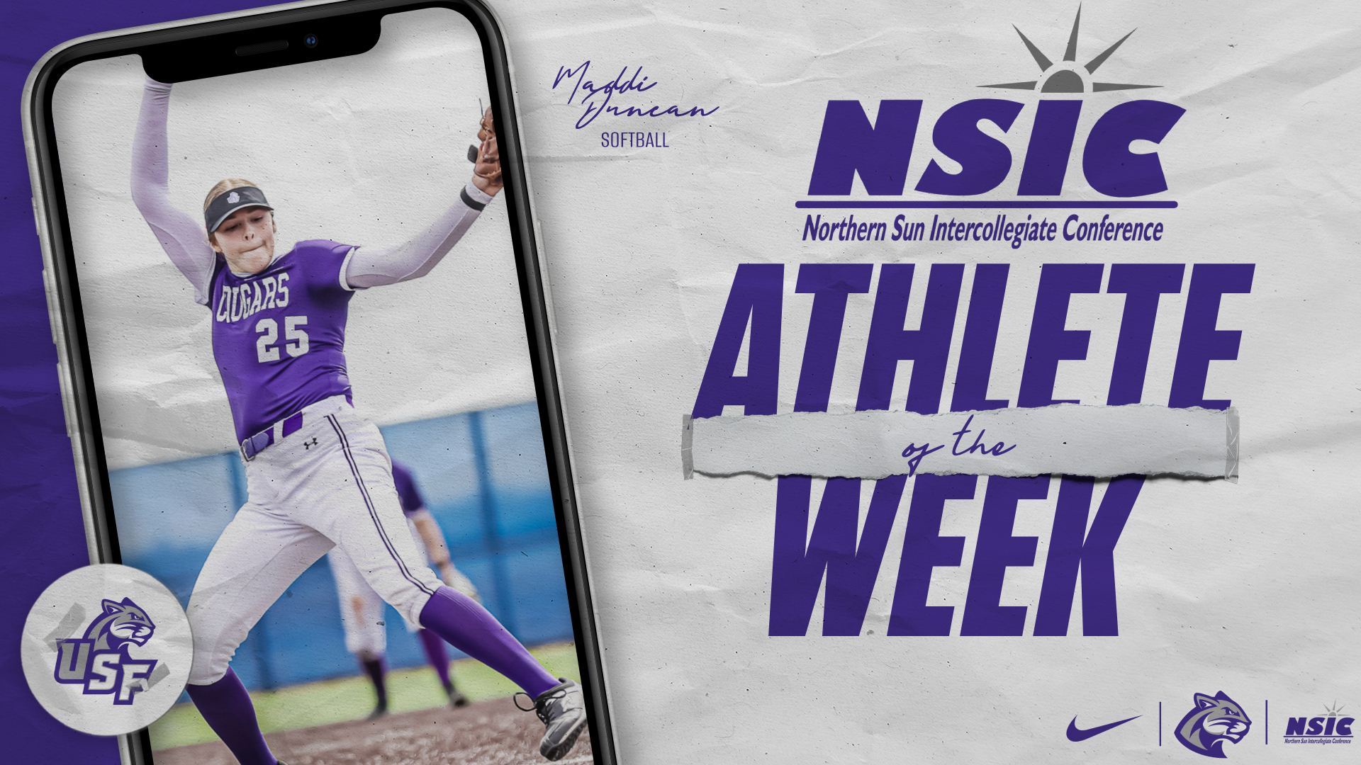 Maddi Duncan Earns Third NSIC Pitcher of the Week Honor